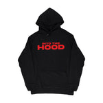 INTO THE HOOD STAPLE HOODIE | BLACK - RED LOGO